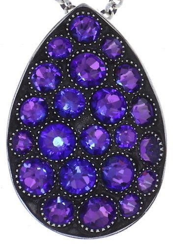 image for Necklace Pendant (Long) Tears of Joy Lila crystal heliotrope size L