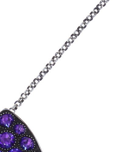 image pour Collier pendant (long) Tears of Joy Lila crystal heliotrope size L