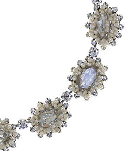 image for Necklace Collier Kaleidoscope Illusion White  size L