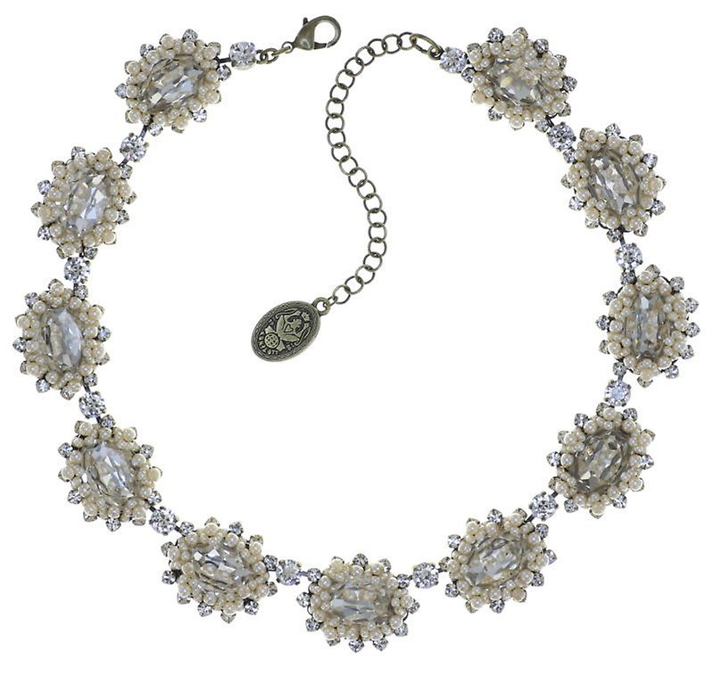 image for Necklace Collier Kaleidoscope Illusion White  size L