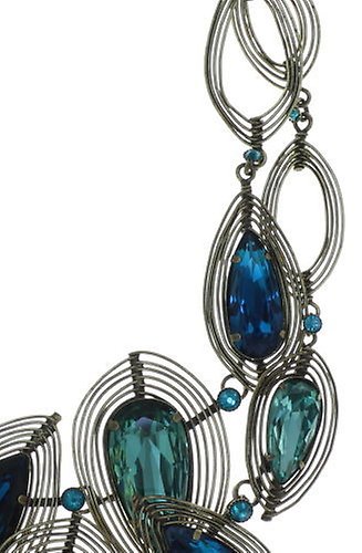 image for Necklace Collier Amazonia Blue / Green  