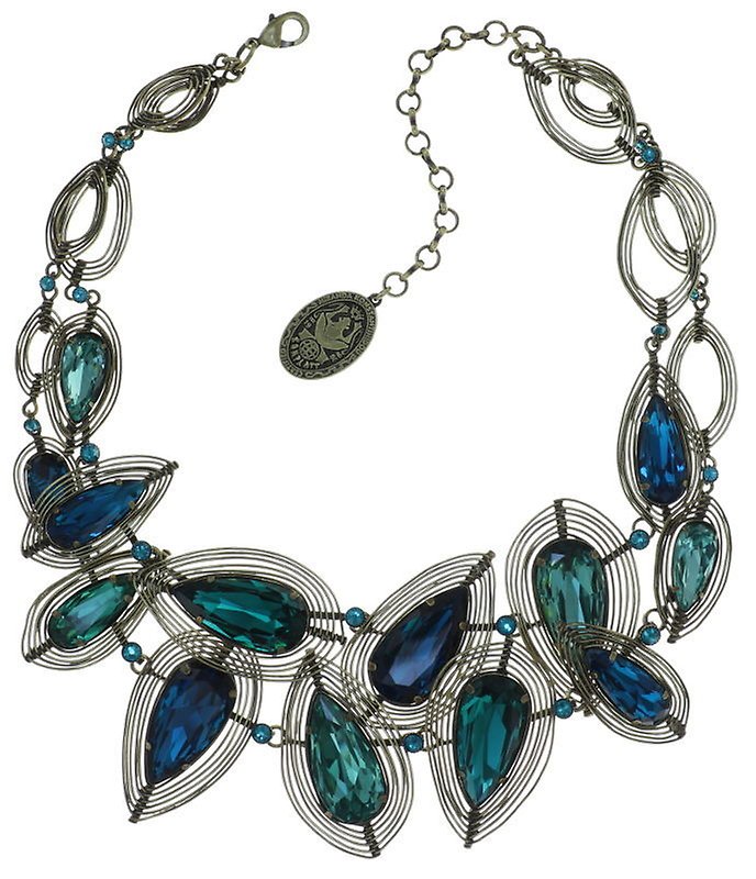 image for Necklace Collier Amazonia Blue / Green  