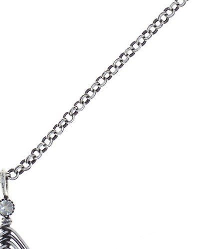 image pour Collier pendant (long) Amazonia Blanc  size L
