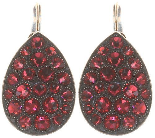 image for Earring Eurowire Tears of Joy Coralline scarlet size L