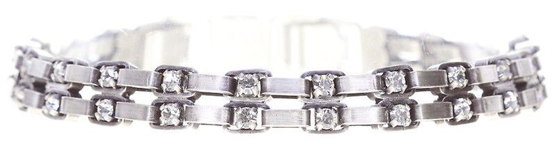 Bild für Armband Industrial Weiß Kristall 