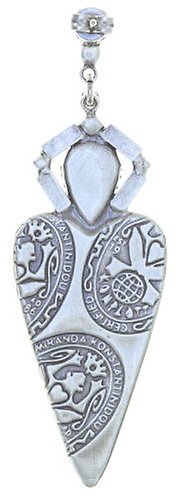 image for Earring stud dangling Snow White Red  size L