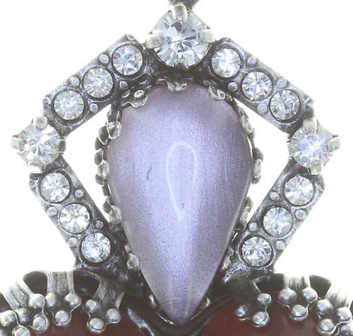 image for Earring stud dangling Snow White Red  size L