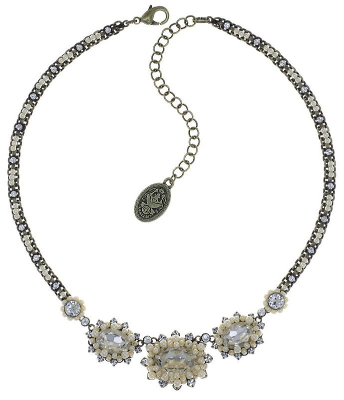 image for Necklace Kaleidoscope Illusion White  size L,S