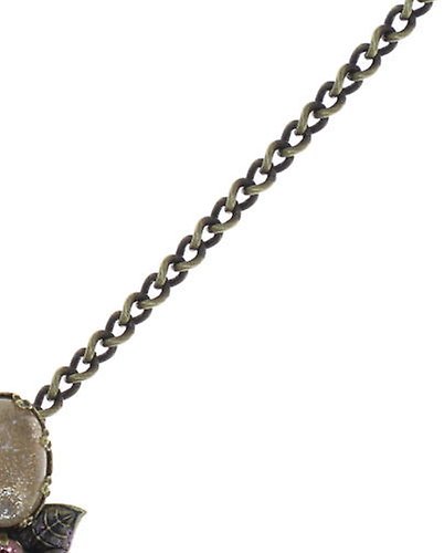 image for Necklace Pendant They Call Me The Wild Rose Beige  