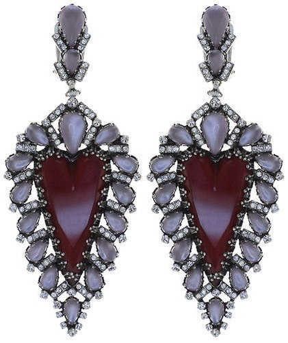 image for Earring Clip Dangling Snow White Red  size L