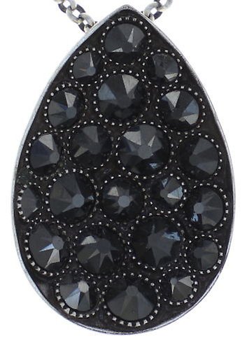 image pour Collier pendant (long) Tears of Joy Noir Glacé jet hematite size L