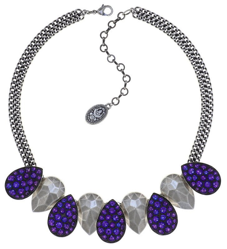 image for Necklace Tears of Joy Lila crystal heliotrope size L