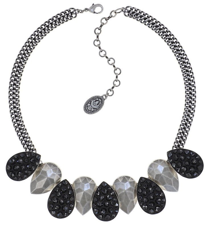 image for Necklace Tears of Joy Icy Black jet hematite size L