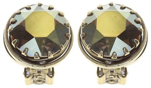 Bild für Ohrringe mit Clip Boho Twist Grün crystal iridescent green 