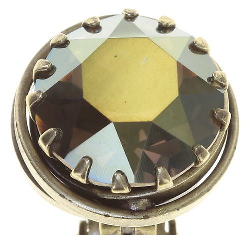 Bild für Ohrringe mit Clip Boho Twist Grün crystal iridescent green 