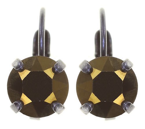 image for Earring Eurowire Black Jack Brown crystal dorado SS 39