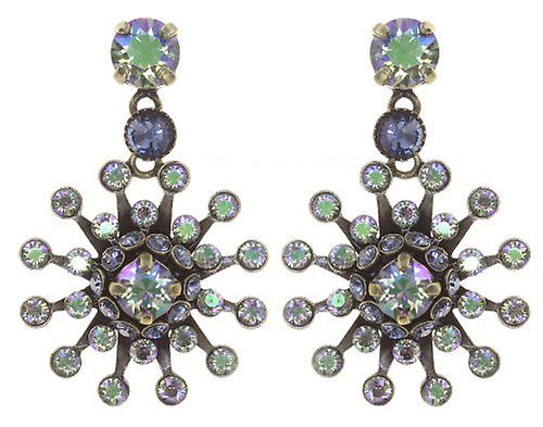 image pour Clou d'oreille pendant Night Sun Vert / Lila  