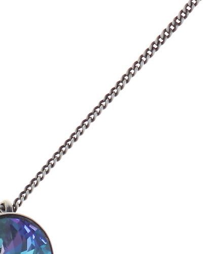 image pour Collier pendant Rivoli Bleu / Vert aquamarine vitrail light 