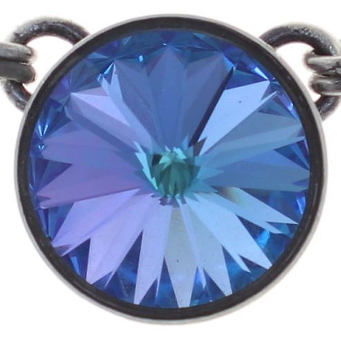 image pour Collier Rivoli Bleu / Vert aquamarine vitrail light 