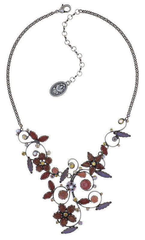 image pour Collier Twisted Flower Marron  