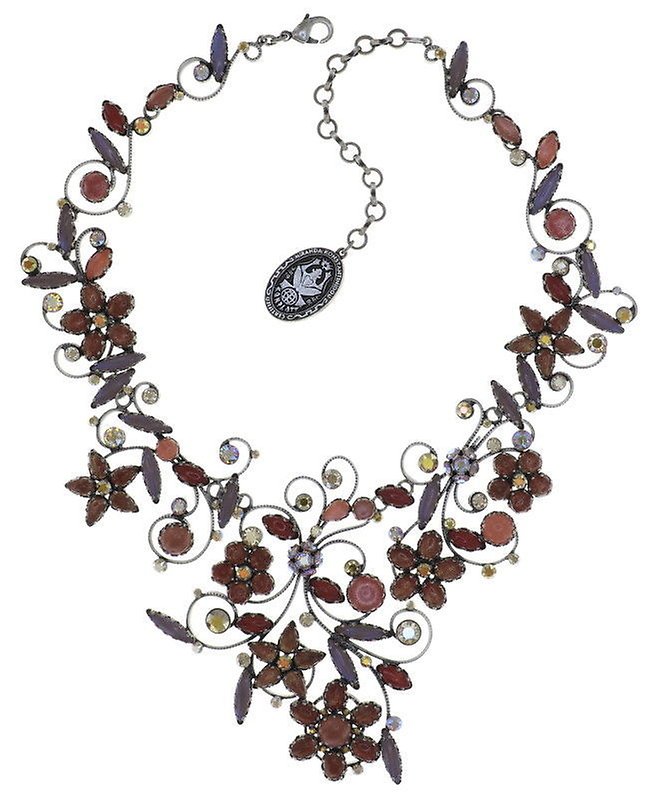 Bild für Halskette Collier Twisted Flower Braun  