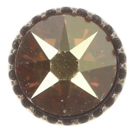 image pour Clou d'oreille plat Black Jack Jaune crystal metallic sunshine SS 20