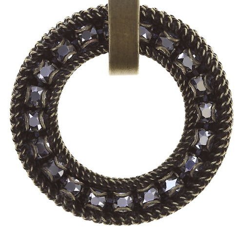 image for Earring stud dangling Rock 'n' Glam Grey crystal lt.chrome 