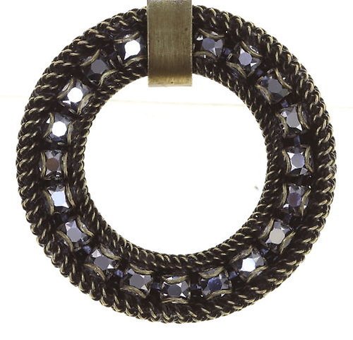 image for Earring Eurowire Dangling Rock 'n' Glam Grey crystal lt.chrome 