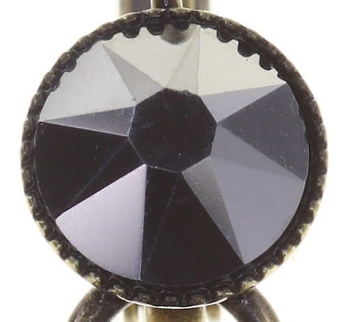 image for Earring Eurowire Dangling Rock 'n' Glam Grey crystal lt.chrome 