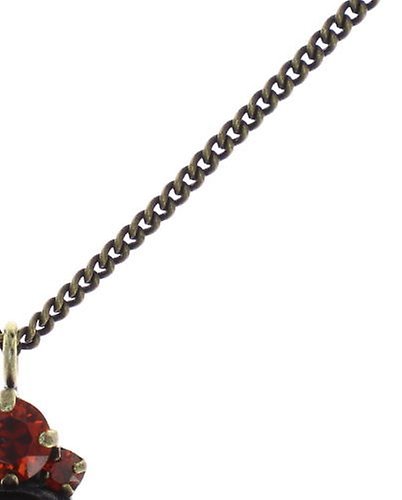 image pour Collier pendant Boho Twist Rouge crystal red magma 