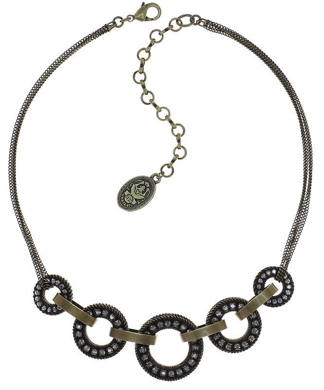 image for Necklace Rock 'n' Glam Grey crystal lt.chrome 