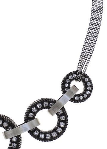 image for Necklace Rock 'n' Glam white crystal 