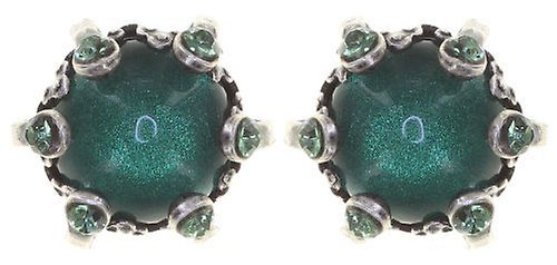image for Earring Stud Country Spring Blue / Green  8 mm