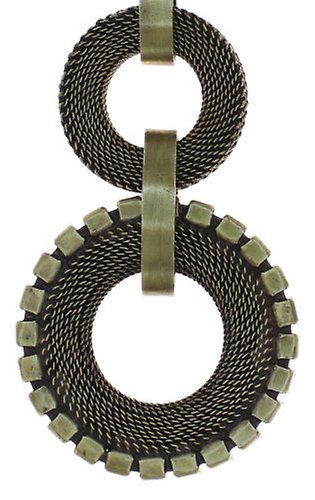 image for Earring Clip Dangling Rock 'n' Glam Grey crystal lt.chrome 