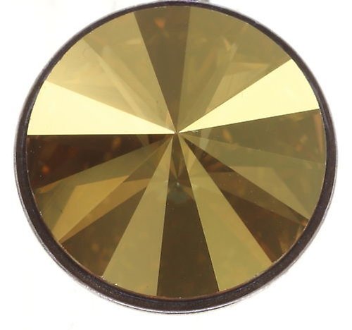 image for Earring Eurowire Rivoli Yellow crystal metallic sunshine 14mm