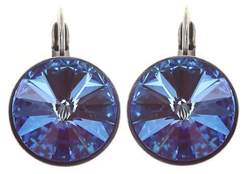 image pour Boucles d'oreilles Eurowire Rivoli Bleu / Lila crystal burgundy delite 14mm