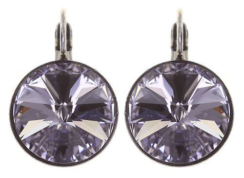 image pour Boucles d'oreilles Eurowire Rivoli Gris smoky mauve 14mm