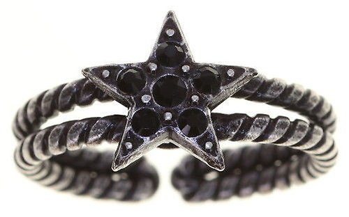 image pour Anneau Dancing Star Noir  size XS