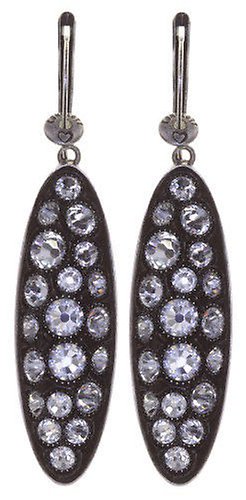 image for Earring dangling Back To The Future White crystal 