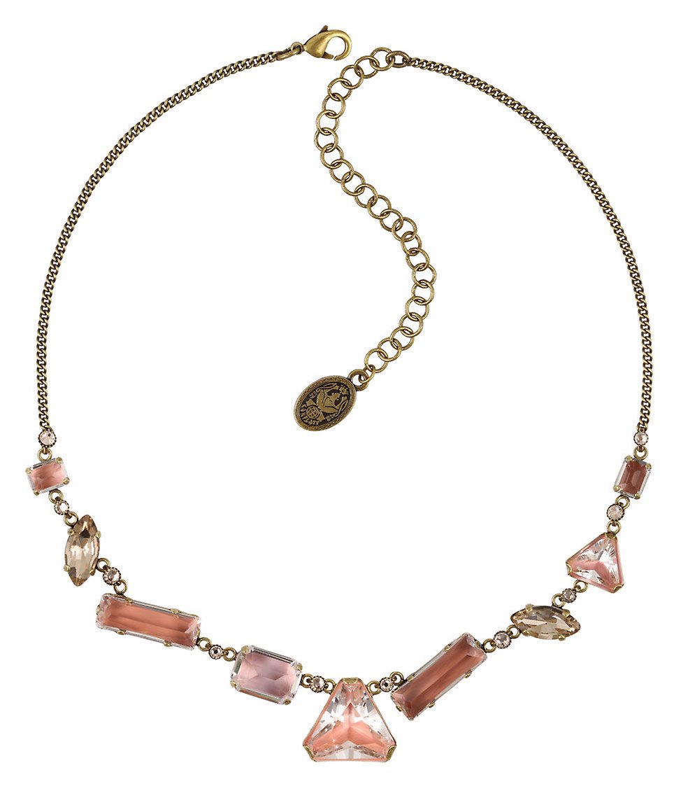 image for Necklace Mix the Rocks Crystal Blush Beige 