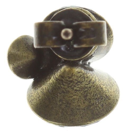 Bild für Ohrstecker Disco Star grau / grün  