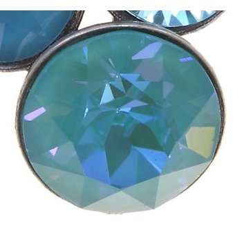 image pour Earring stud dangling Petit Glamour lagoon blue/green 