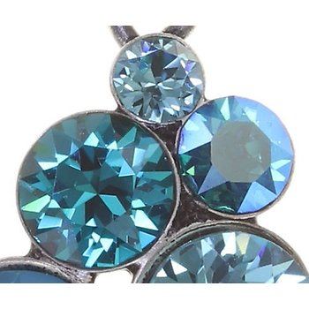 image for Earring stud dangling Petit Glamour lagoon blue/green 