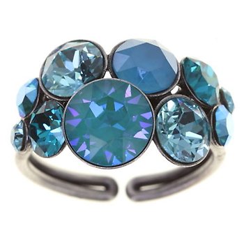 image for Ring Petit Glamour lagoon blue/green 