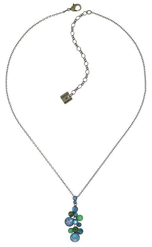 image pour Collier pendant Water Cascade Amazone blue/green 