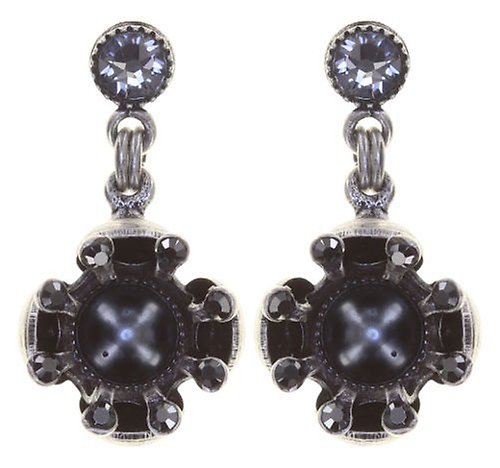 Bild für Ohrstecker baumelnd Petit Fleur de Bloom Kohlenstoffblüte Black 