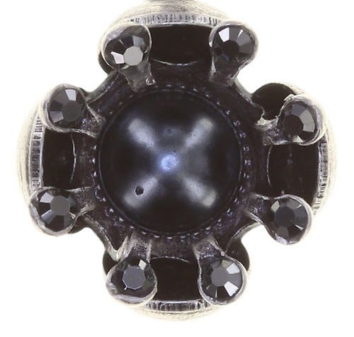 Bild für Ohrstecker baumelnd Petit Fleur de Bloom Kohlenstoffblüte Black 