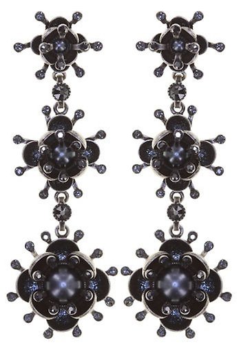 image pour Clou d'oreille pendant Petit Fleur de Bloom Fleur De Carbone Black 