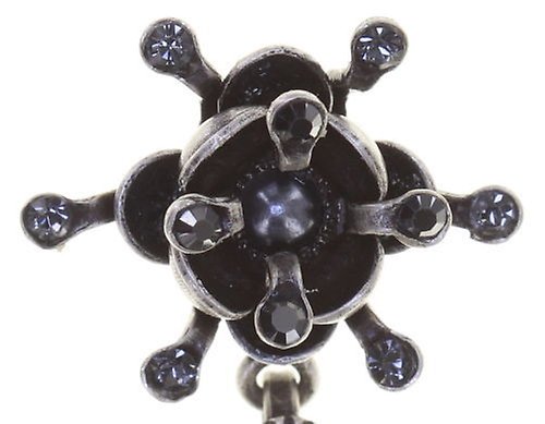 Bild für Ohrstecker baumelnd Petit Fleur de Bloom Kohlenstoffblüte Black 