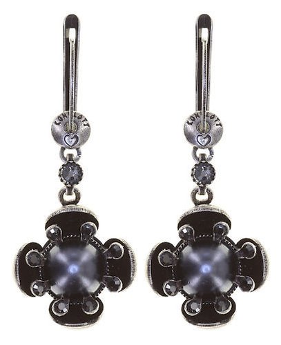 image for Earring Dangling Petit Fleur de Bloom Carbon Bloom Black 